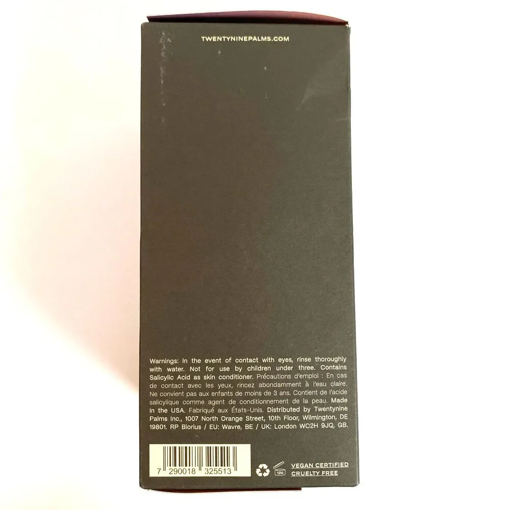 29 Palms Pinyon Poet Body Wash Full Size 16.9 Fluid Oz Vegan Cruelty Free NIB